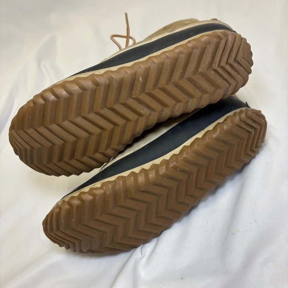 Sorel Classic Out N About Waterproof Tan Leather Ankle Boots Rubber Shell Winter - Picture 9 of 10
